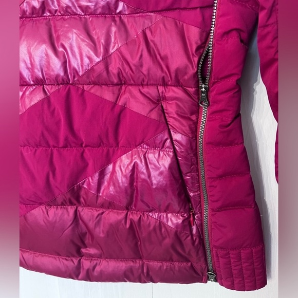 Lululemon Fuschia Nylon Goose Down Puffer Zipper Hoodie 4 - Picture 4 of 11